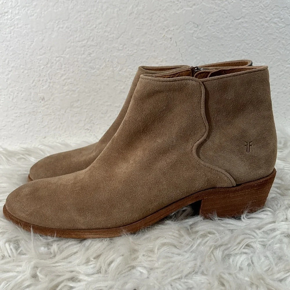 FRYE CARSON PIPING LEATHER BOOTIE SUEDE SIZE 11 - Picture 3 of 14